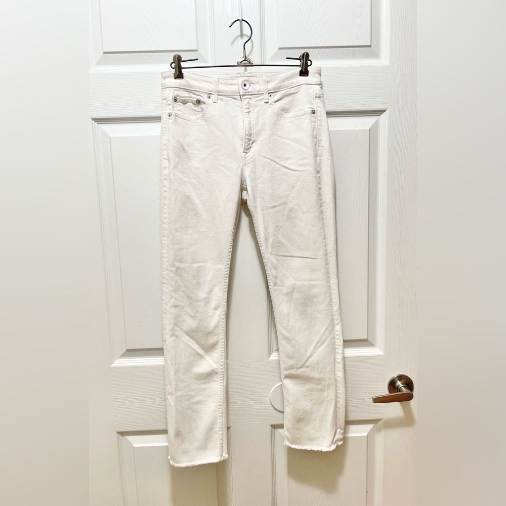 Vineyard Vines Womens Jeans Skinny Size 26 White Fringes Hem